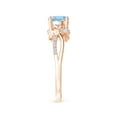 thumbnail image 6 of ANGARA Natural Aquamarine and Diamond Twisted Vine Engagement Ring in 14K Rose Gold for Women (Size-6mm) | March Birthstone, Birthday, Anniversary, Jewelry Gift for Women | Natural Aquamarine Ring, 6 of 11