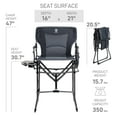 thumbnail image 2 of EVER ADVANCED Tall Folding Camping Director Chair with Side Table, 30.7" Seat Height for Makeup Artists, Sports & Outdoor Events, Grey, 2 of 6