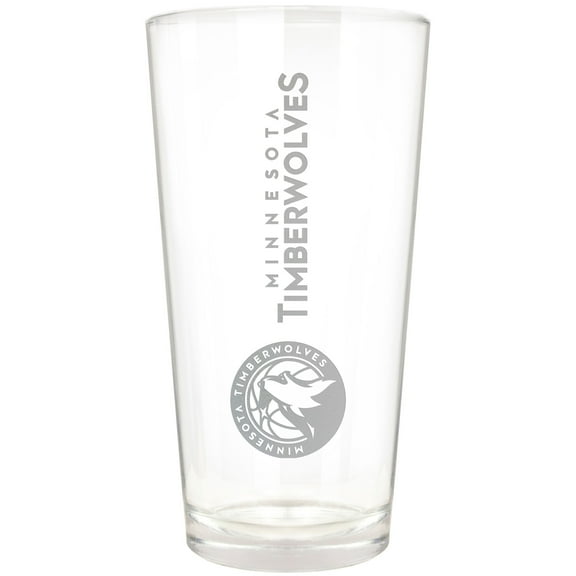 Minnesota Timberwolves Etched 16oz. Vertical Rally Cry Pint Glass