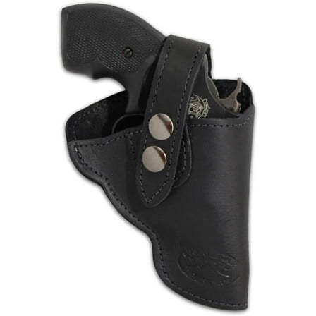 Barsony New Black Leather OWB Holster for Snub Nose 2" 22 38 357 41 Revolvers