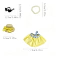 thumbnail image 3 of 7-Inch Desktop Goose Country Style Pearl Necklace Outfit Set – Mini Figurine for Office Desk, Polyester, 3 of 6