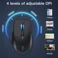thumbnail image 3 of Bluetooth wireless mouse 2.4G mouse gamer 4000 DPI Optical Sensor 6 Mute Buttons For MacBook Tablet Laptop PC gaming mouse, 3 of 6