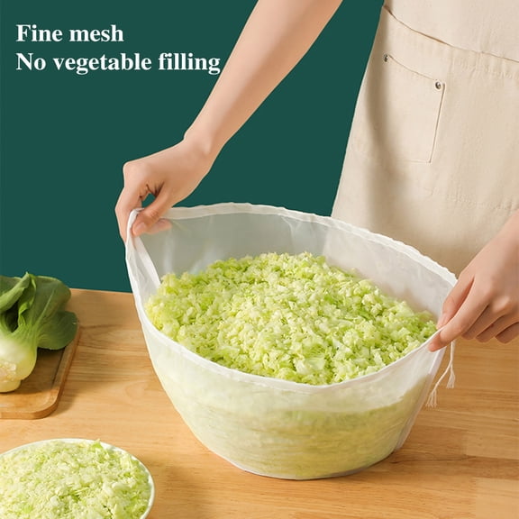 Opvise Reusable Nylon Cheesecloth Bag with Drawstring - Fine Mesh Filter for Soy Milk, Nut Milk, Vegetable Straining, Multi-Purpose Kitchen Tool 3pcs