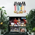 thumbnail image 7 of 1 set Women's Basketball & Volleyball & Dance Theme Iron Medal Hanger Holder Display Wall Rack with Screws Sports Themed Pattern 150x400mm, 7 of 7