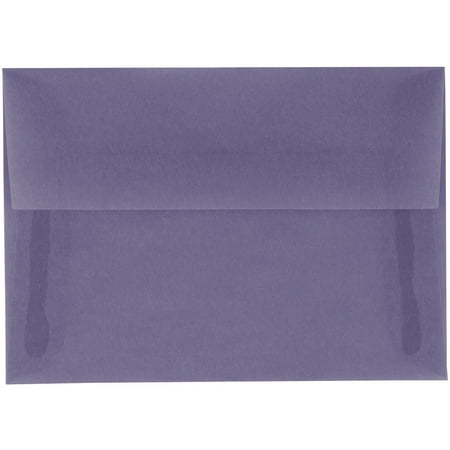 UPC: 0707152635318 | JAM Paper & Envelope 4Bar Translucent Envelopes  3 5/8 x 5 1/8  Wisteria Purple  50/Pack
