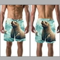 thumbnail image 3 of luoweisi Men's Beach Shorts Quick Dry Swim Trunks with Mesh Lining Sea Lion XL, 3 of 5