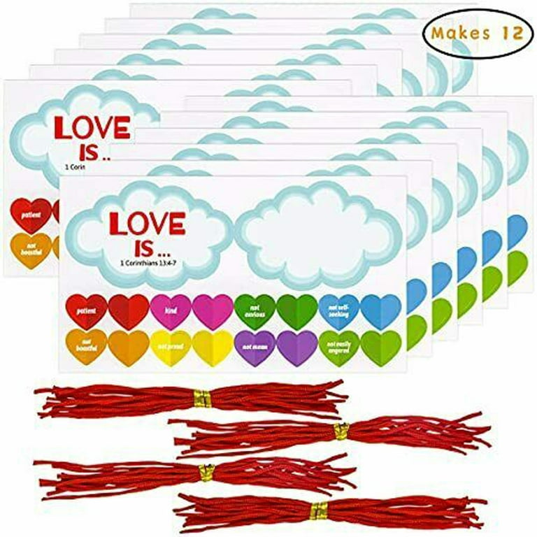  Valentines Day Foam Heart Crafts Kit in Bulk for Kids Classroom  Exchange Gifts Party Favor Valentines Day Craft 12Pcs : Toys & Games