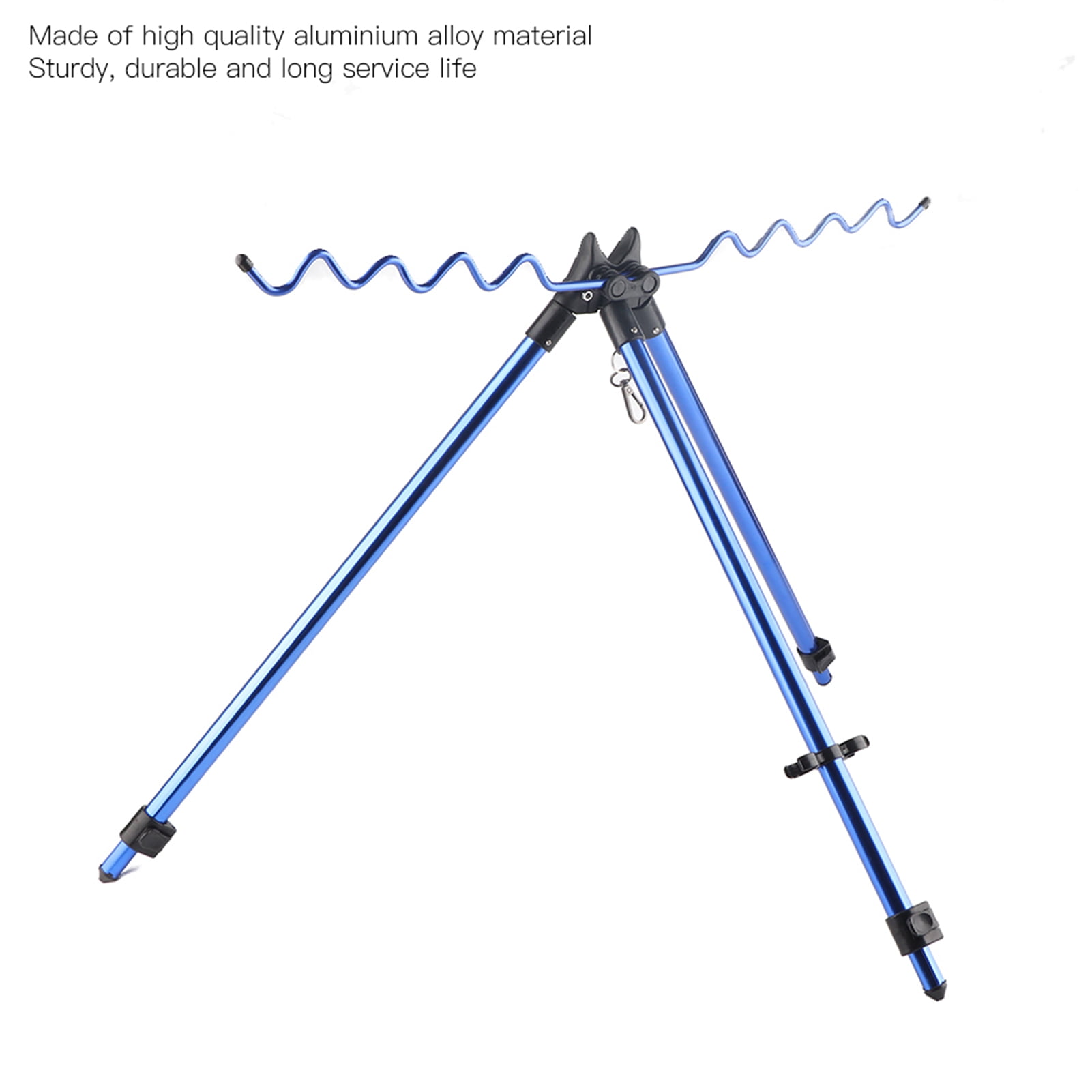 YAHHU Aluminium Alloy Dazzling Portable Sea Pole Bracket Tripod Telescopic Fishing Rod Stand Rest Tackle Accessory for Freshwater and Saltwater Outdoor Fishing Equipment