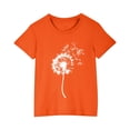 thumbnail image 2 of Odeerbi Toddler Boys Girls Summer Cotton T-shirt Fashion Cute Printed Casual Short Sleeve Cotton Tops Shirts Toddler Clothes Orange, 2 of 4