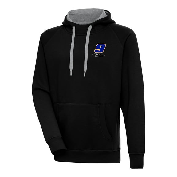 Men's Antigua Black Chase Elliott Victory Pullover Hoodie