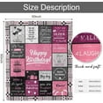 thumbnail image 2 of Happy Birthday Gifts for Women Unique Birthday Gift Ideas for Her Friends Female Mom Sister Wife Grandma Birthday Blanket 50"×60", 2 of 5