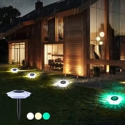 Iumwxz Solar Lights Outdoor Ground Lights Outdoor Led Light Source Automatic Induction-Changing Outdoor Lights Garden Lights for Pathways Garden Yard Patio Lawns Garden Decor Blackb Deals Flyer