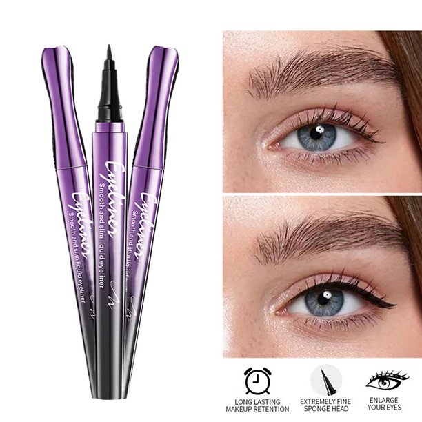 Ganfancp Lápiz Líquido Delineador de Ojos Extremadamente Fino de Secado Rápido Water Proof Sweat Proof Non Smudging Thin Head Cool Black Water-Based Pen 1Ml Ofertas Del Día Sólo En Línea 1 Delineador