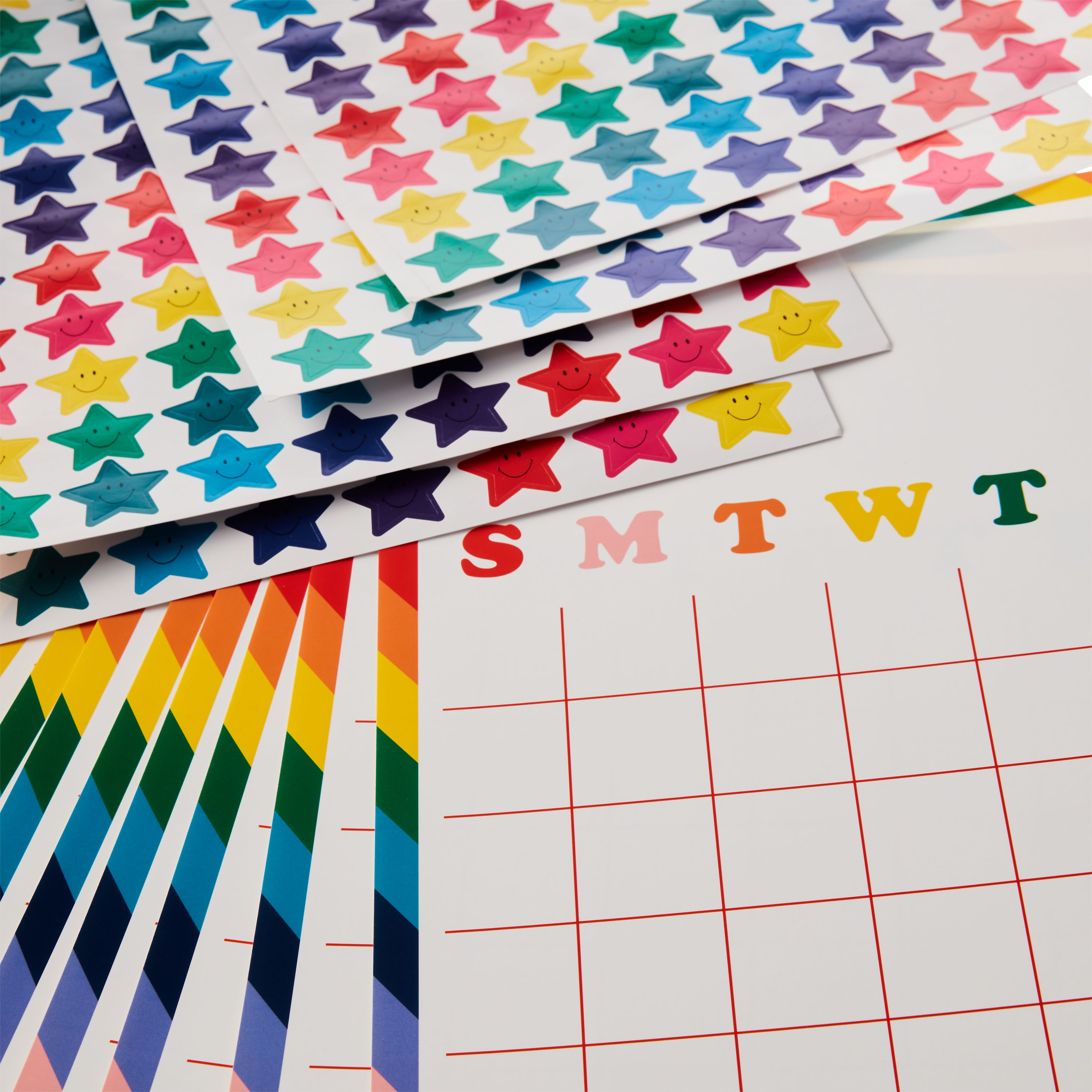 Pen+Gear Rainbow Incentive Charts, 10 Charts and 4 Sticker Sheets