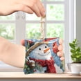 thumbnail image 4 of PU leather Coin Purses & Pouches Small Wallet Snowman with Red Cardinal Bird, 4 of 7