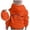 00-Orange737, variant on Oiyii Little Girl's Minimal Graphic Hoodie Long Sleeve Back Script Text Print Outdoor Casual Hooded Sweatshirt,Orange