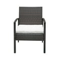 thumbnail image 5 of Ktaxon Outdoor Patio Rattan Conversation Set 3PCS Chat Set Brown, Wicker Bistro Set Deck Porch Poolside Yard, 5 of 11