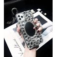 thumbnail image 3 of Funda para iPhone 13, hecha a mano en 3D con brillantes diamantes de imitación, de lujo, con espejo brillante, para niñas y mujeres, con cristales brillantes, suave TPU., 3 of 5