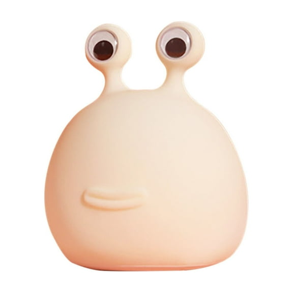 Wovilon Slug With Sleep Light Bedroom Silicone Pat Decompression Light Baby Sleep Eye Protection Creative Bedside Night Light