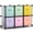 Clear, variant on Sorbus 6-Cube Storage Organizer, Black with 6 Multicolor Pastel Fabric Storage Bins, 11 in