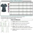 thumbnail image 2 of ADSSDQ Women's V-Neck Scrub Top,Floral Print Nursing Scrubs for Women,Summer Short Sleeve Workwear Nurse Uniforms Scrub Tops with Pockets Purple 2XL, 2 of 3