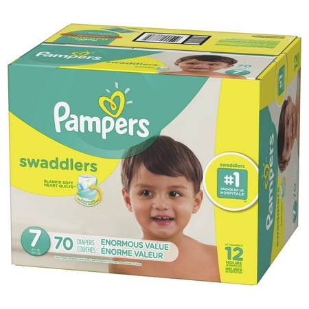 Pampers Swaddlers Diapers, Size 7, 70 Count