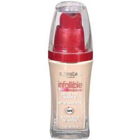 L'Oreal Paris Infallible Never Fail Liquid Makeup with SPF 20, Classic Ivory