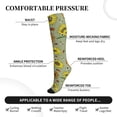 thumbnail image 2 of Rateoe Sage Green With Sunflowers Compression Socks for Women and Men 20-30mmHg-Circulation Support Socks Knee High Nurse Pregnant Running Medical and Travel Athletic, 2 of 7