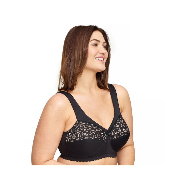 Glamorise Womens Magiclift Cotton Support Wirefree Bra 1001 Café 38c :  Target