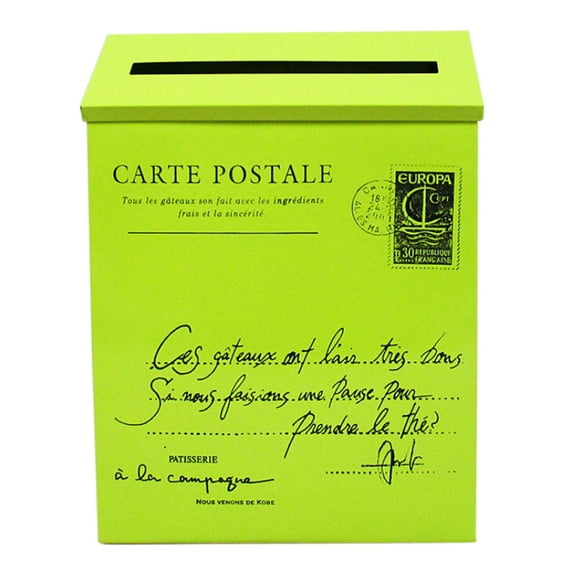 Galvanized Wall Mounted Mail Mailbox Post Postbox Letter Letterbox Box Green