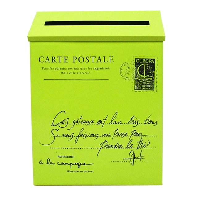 Galvanized Wall Mounted Mail Mailbox Post Postbox Letter Letterbox Box Green