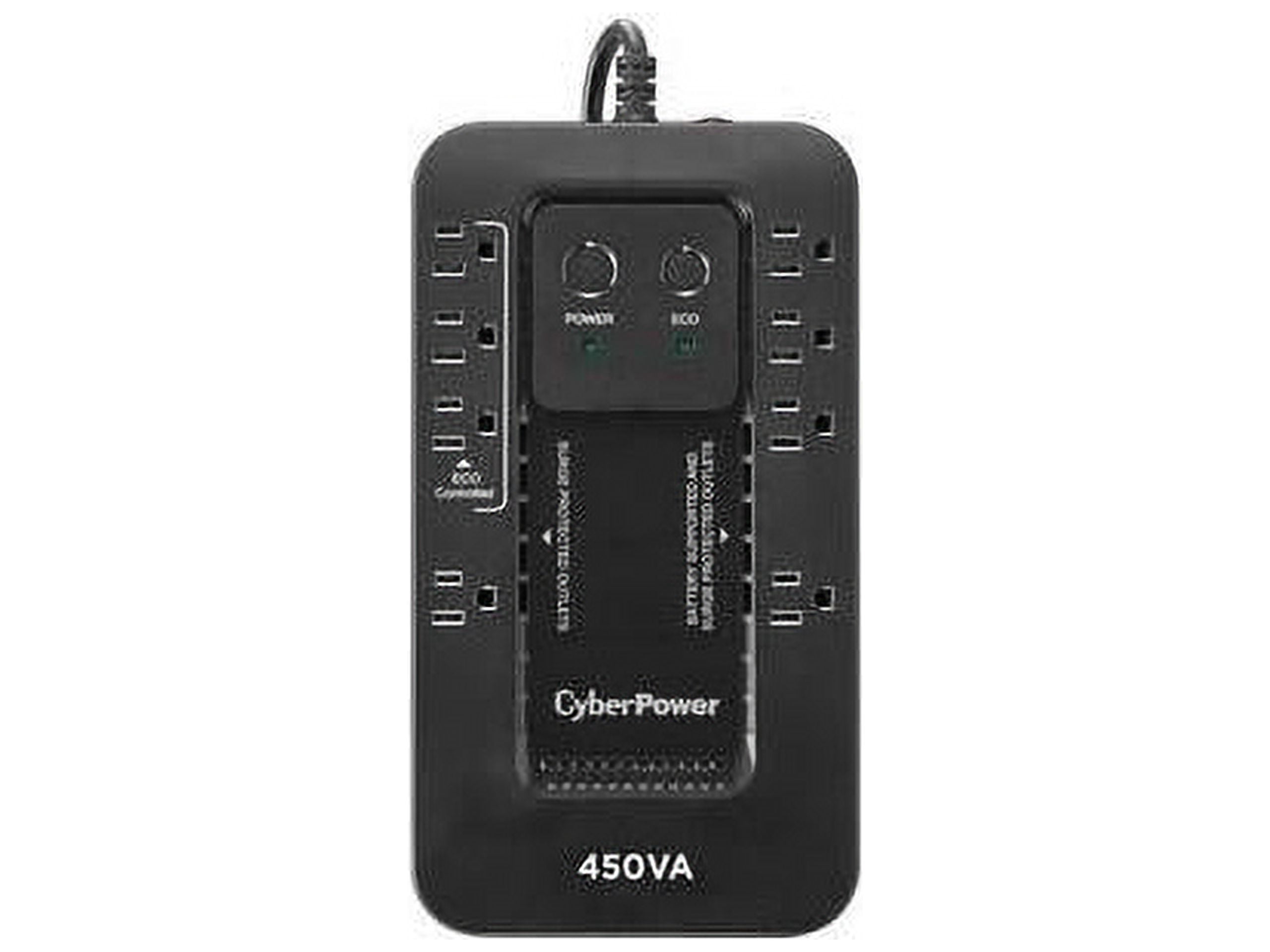 CyberPower EC450G Ecologic UPS System, 450VA/260W, 8 Outlets, ECO Mode, Compact