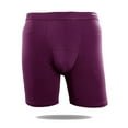 thumbnail image 3 of khonts,Men's Performance Boxer Briefs Athletic Sport Underwear Long Leg Cool Dry Underpants Purple XL, 3 of 3