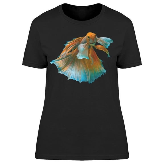 Betta Fish Super Elegant Orangy T-Shirt Women -Image by Shutterstock, Female Medium