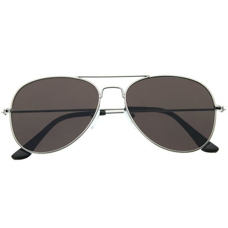 sunglassLA - Classic Teardrop Full Metal Frame Gradient Flat Lens Aviator Sunglasses - 51mm