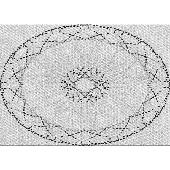 Ahgly Company Indoor Rectangle Patterned Platinum Gray Area Rugs, 7' x 10'