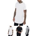 thumbnail image 2 of Jumpingount Hombres Tops largos Hip Hop Camiseta Manga corta Palangre Casual Camisetas Blusa Camisetas negro SG Jumpingount FS11367-09, 2 of 6