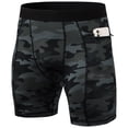 thumbnail image 1 of Pantalones cortos de fitness ajustados para hombre con bolsillo con cremallera, elásticos, absorbentes, de secado rápido, para entrenamiento de carrera, pantalones deportivos 11407, 1 of 8