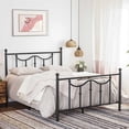 thumbnail image 2 of Queen size Sturdy Black Metal Platform Bed Frame with Headboard Attachments, 2 of 5