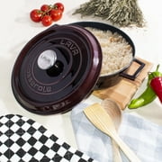 Lava Round Cast Iron Dutch Oven, Cast Iron Pot, Dutch Oven With Lid, Enamelled Casserole 2.9 Qt