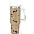 thumbnail image 2 of Cute Dog Design 40oz Tumbler with Handle - Double Wall Insulated Coffee Mug for Women - Dog Mom Gift Travel Cup with Straw, 2 of 7