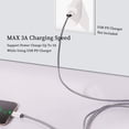 thumbnail image 3 of QQLIKE - Cable USB tipo C, paquete de 5 cables USB C trenzados de nailon 3A, cargador de carga rápida para Samsung Galaxy S9/S8 Note8/9 20 10 S21 S20 S10 Plus C, 3 of 5