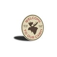 thumbnail image 3 of Moose Cabin Welcome Novelty Decor, Metal Wall Sign - 12" Circle, 3 of 4