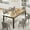 Retro color, variant on Industrial Dining Table for 6-8 People, Wooden Rectangle Long Dinner Kitchen Table with Metal Legs, Round Corners, Writing Office Desk for Dining Room, Living Room