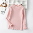 thumbnail image 3 of GYRATEDREAM Toddler Baby Girl Basic Solid Turtleneck Top Long Sleeve Pullover Girl Sweater Outwear 2-6T, 3 of 12