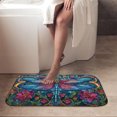 thumbnail image 4 of 1pc Stained Glass Dragonfly Absorbent Non-Slip Bathroom Thickened Flannel Rug Decor,Soft,Quick Drying,Suitable For Indoor/outdoor Use,Bathrooms,Bedrooms,Kitchens,Terrace,Laundry Rooms,16"x24", 4 of 9