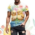 thumbnail image 4 of Christian Top for Men Theme Print Short Sleeve Round Neck Floral Trend Bottoming School Outfits for Teachers,White,XL, 4 of 4