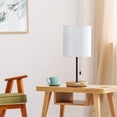thumbnail image 6 of Bedside Black Modern Table Lamp With Tan Wood Base, Pull Chain Switch by Haitral, 6 of 7