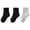 Black, variant on Wancir 3 Pack Kids Socks Girls Socks for School Uniform Soft Cotton Seamless Toe Athletic Crew Socks