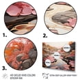thumbnail image 3 of Designart "Endless Journey Pink Meandering River I" Landscapes Floater Framed Wall Decor, 3 of 7
